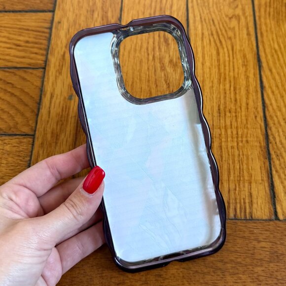 Electroplated Geometric Gradient Marble iPhone 15 Pro Case - Picture 2 of 4